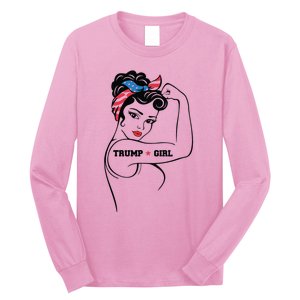 Yes Im A Trump Girl Get Over It Trump 2024 Election Gifts Long Sleeve Shirt