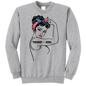 Yes Im A Trump Girl Get Over It Trump 2024 Election Gifts Tall Sweatshirt