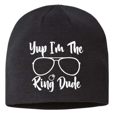 Yup I Am The Ring Dude Ring Bearer Funny Sustainable Beanie