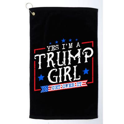 Yes IM A Trump Get Over It Funny Gift For Trump Supporter Gift Golf Towel
