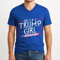 Yes IM A Trump Get Over It Funny Gift For Trump Supporter Gift V-Neck T-Shirt