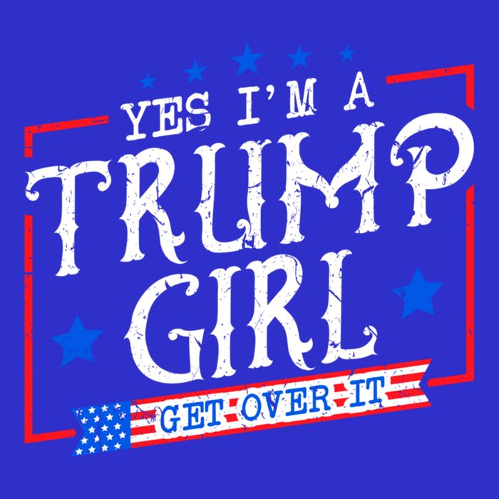 Yes IM A Trump Get Over It Funny Gift For Trump Supporter Gift V-Neck T-Shirt