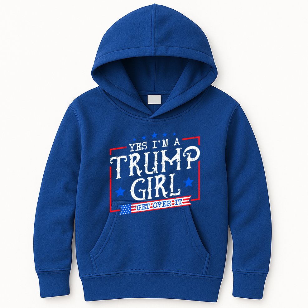 Yes IM A Trump Get Over It Funny Gift For Trump Supporter Gift Kids Hoodie
