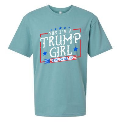 Yes IM A Trump Get Over It Funny Gift For Trump Supporter Gift Sueded Cloud Jersey T-Shirt