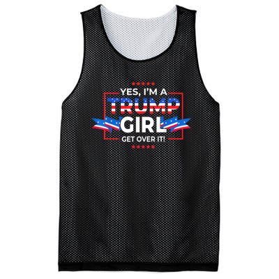 Yes IM A Trump Girl Get Over It Support Trump 2020 Mesh Reversible Basketball Jersey Tank