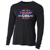 Yes IM A Trump Girl Get Over It Support Trump 2020 Cooling Performance Long Sleeve Crew