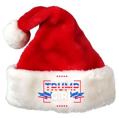 Yes IM A Trump Girl Get Over It Support Trump 2020 Premium Christmas Santa Hat