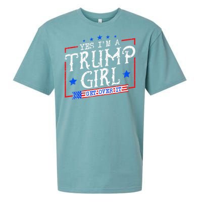 Yes IM A Trump Girl Get Over It Gifts For Trump Supporter Sueded Cloud Jersey T-Shirt