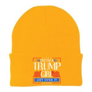 Yes IM A Trump Get Over It Funny Gift Trump Great Gift Knit Cap Winter Beanie