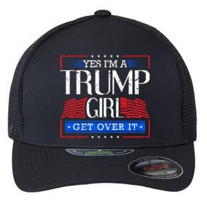 Yes IM A Trump Get Over It Funny Gift Trump Great Gift Flexfit Unipanel Trucker Cap