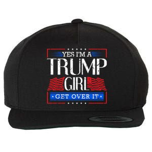 Yes IM A Trump Get Over It Funny Gift Trump Great Gift Wool Snapback Cap