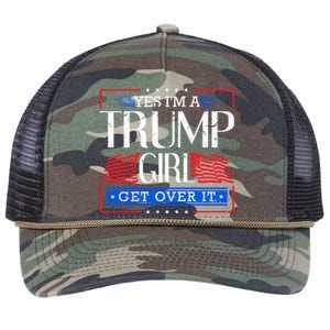 Yes IM A Trump Get Over It Funny Gift Trump Great Gift Retro Rope Trucker Hat Cap