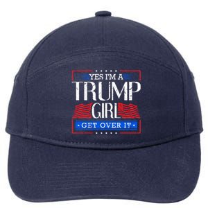 Yes IM A Trump Get Over It Funny Gift Trump Great Gift 7-Panel Snapback Hat