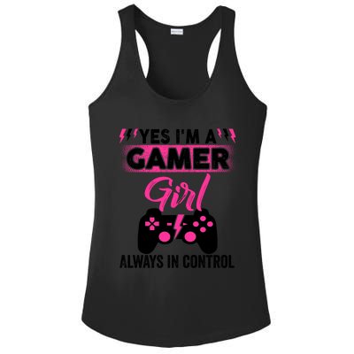 Yes Im A Gamer Girl Gaming Cool Gift Always In Control Game Girl Funny Gift Ladies PosiCharge Competitor Racerback Tank