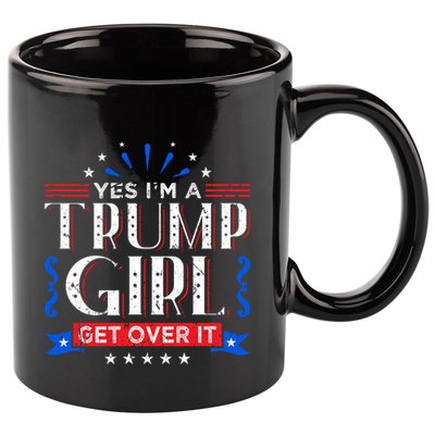 Yes IM A Trump Get Over It Funny Gift For Trump Fan Funny Gift 11oz C Handle Ceramic Mug