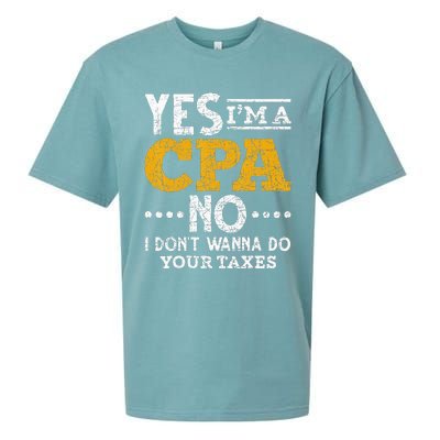 Yes Im A CPA No I Dont Wanna Do Your Taxes Funny CPA Sueded Cloud Jersey T-Shirt