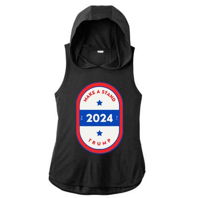 Yes I'm A Trump Get Over It Trump 2024 Election Ladies PosiCharge Tri-Blend Wicking Draft Hoodie Tank