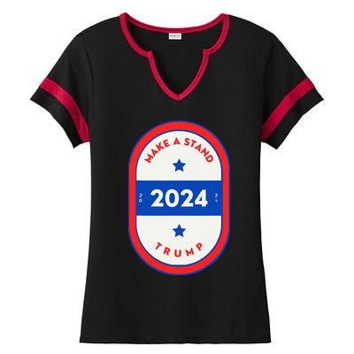 Yes I'm A Trump Get Over It Trump 2024 Election Ladies Halftime Notch Neck Tee