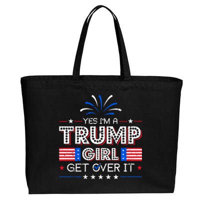 Yes IM A Trump Get Over It Presidential Politics Trump Gift Cotton Canvas Jumbo Tote