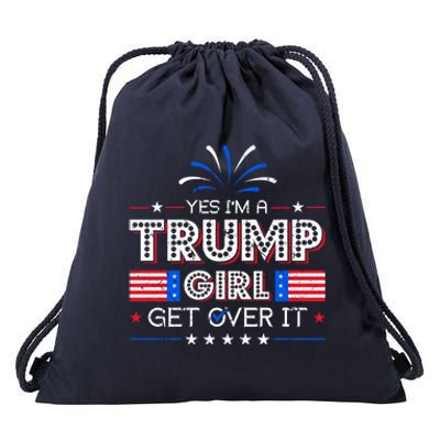 Yes IM A Trump Get Over It Presidential Politics Trump Gift Drawstring Bag