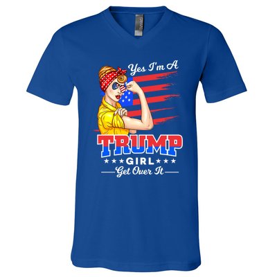 Yes IM A Trump Get Over Igift Trump 2020 Gift V-Neck T-Shirt