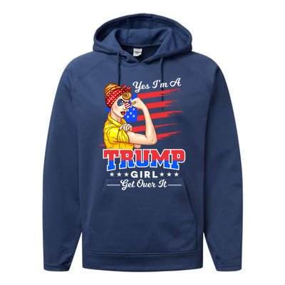 Yes IM A Trump Get Over Igift Trump 2020 Gift Performance Fleece Hoodie