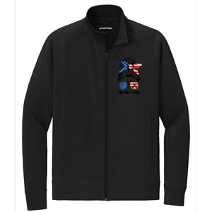 Yes I'm A Trump Girl Get Over It Gift Trump 2024 Election Gifts Stretch Full-Zip Cadet Jacket