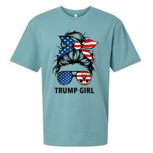 Yes I'm A Trump Girl Get Over It Gift Trump 2024 Election Gifts Sueded Cloud Jersey T-Shirt