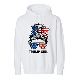 Yes I'm A Trump Girl Get Over It Gift Trump 2024 Election Gifts Garment-Dyed Fleece Hoodie