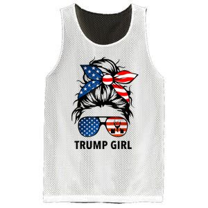 Yes I'm A Trump Girl Get Over It Gift Trump 2024 Election Gifts Mesh Reversible Basketball Jersey Tank