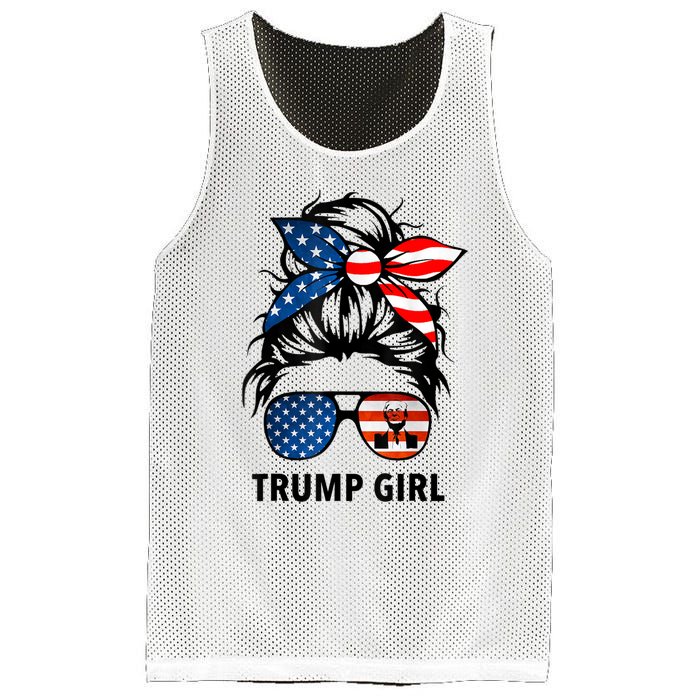 Yes I'm A Trump Girl Get Over It Gift Trump 2024 Election Gifts Mesh Reversible Basketball Jersey Tank