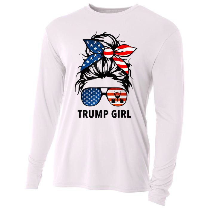 Yes I'm A Trump Girl Get Over It Gift Trump 2024 Election Gifts Cooling Performance Long Sleeve Crew