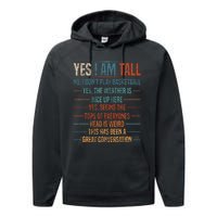 Yes I Am Tall Performance Fleece Hoodie