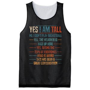 Yes I Am Tall Mesh Reversible Basketball Jersey Tank