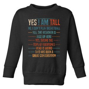 Yes I Am Tall Toddler Sweatshirt