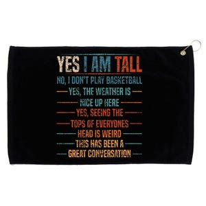 Yes I Am Tall Grommeted Golf Towel