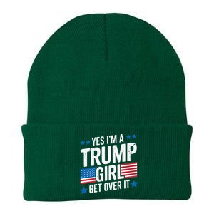 Yes IM A Trump Girl Trump Supporter Patriotic Knit Cap Winter Beanie