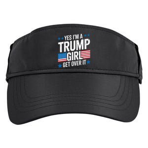 Yes IM A Trump Girl Trump Supporter Patriotic Adult Drive Performance Visor