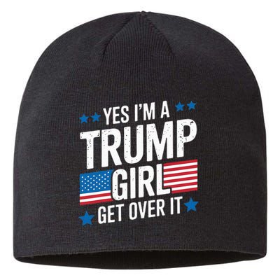 Yes IM A Trump Girl Trump Supporter Patriotic Sustainable Beanie