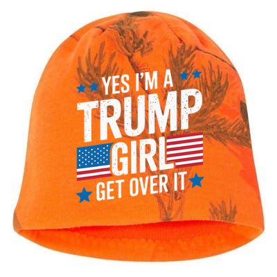 Yes IM A Trump Girl Trump Supporter Patriotic Kati - Camo Knit Beanie