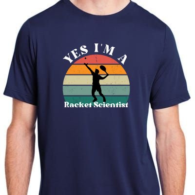 Yes I'm A Racket Scientist Adult ChromaSoft Performance T-Shirt