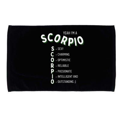 Yeah I'm a Scorpio Zodiac Microfiber Hand Towel