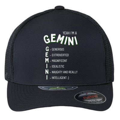 Yeah I'm a Gemini Zodiac Flexfit Unipanel Trucker Cap