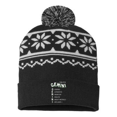 Yeah I'm a Gemini Zodiac USA-Made Snowflake Beanie