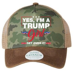 Yes IM A Trump Girl Get Over It Trump 2024 Election Legacy Tie Dye Trucker Hat