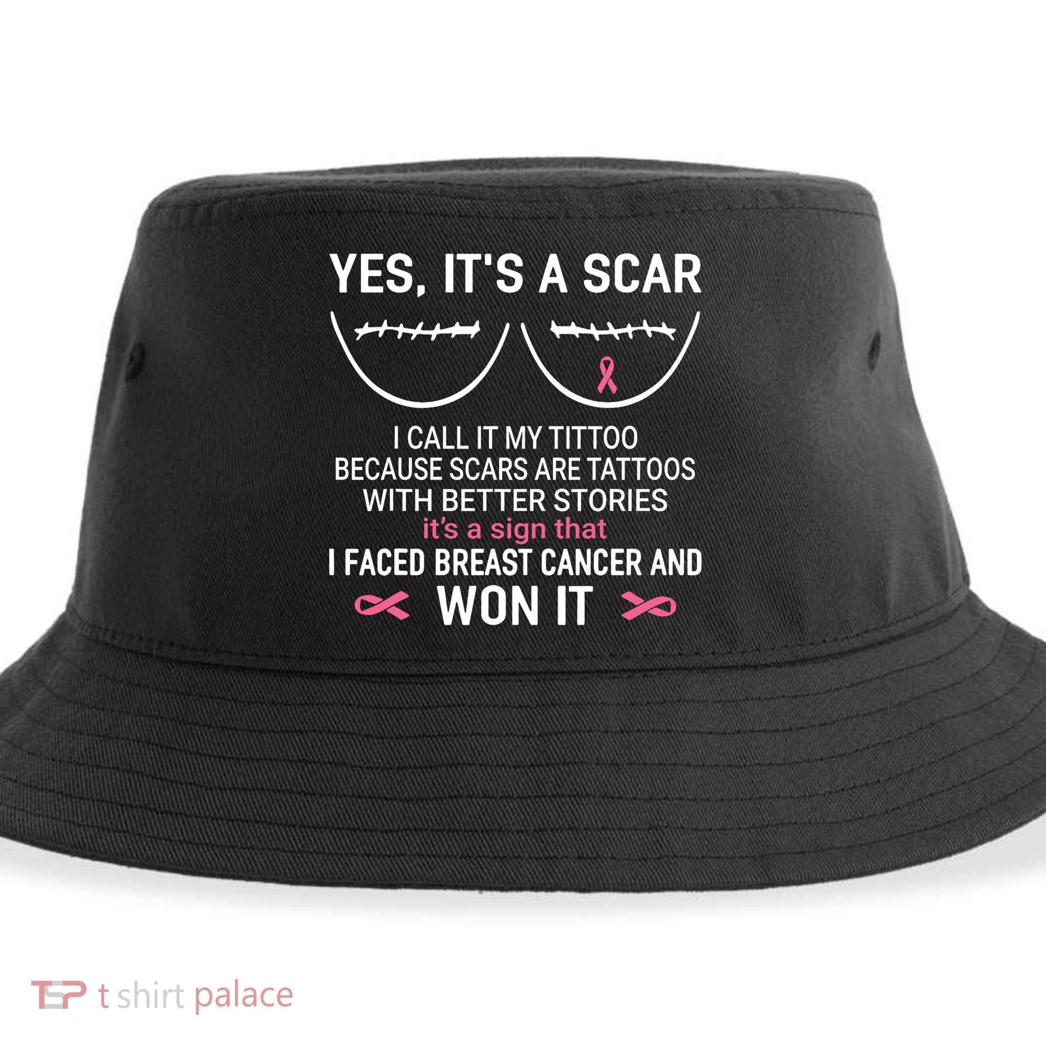 Yes ItS A Scar I Call It My Tittoo Sustainable Bucket Hat