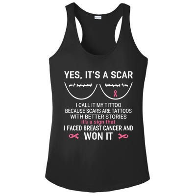 Yes ItS A Scar I Call It My Tittoo Ladies PosiCharge Competitor Racerback Tank