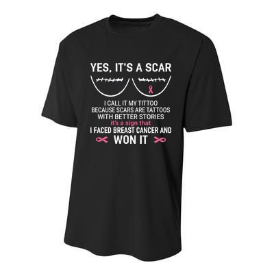 Yes ItS A Scar I Call It My Tittoo Youth Performance Sprint T-Shirt