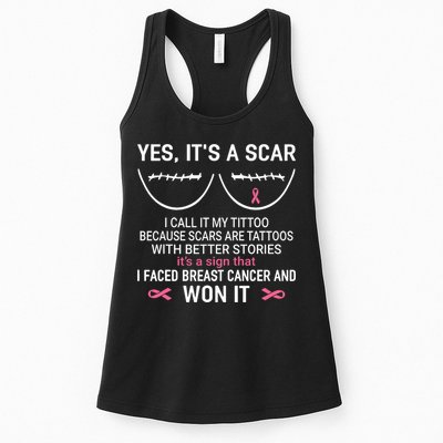 Yes ItS A Scar I Call It My Tittoo Womens Tank Top