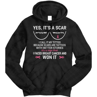 Yes ItS A Scar I Call It My Tittoo Tie Dye Hoodie